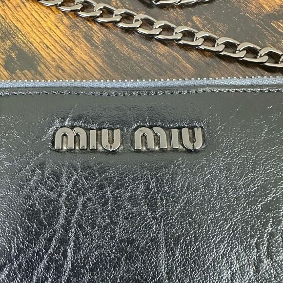 Miu Miu Black Leather Clutch - Picture 4 of 17